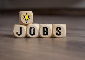 Bild vergr&ouml;&szlig;ern: W�rfel bilden das Wort Jobs