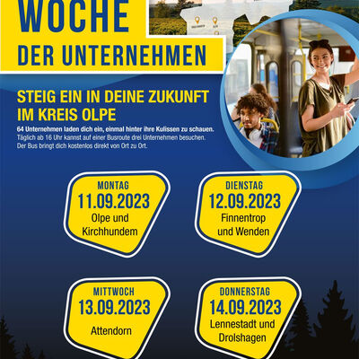 Bild vergr&ouml;&szlig;ern: Infozettel Woche der Unternehmen.