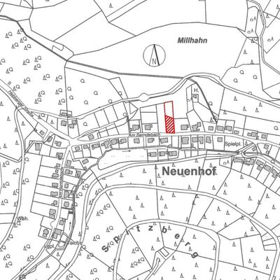 Bild vergr&ouml;&szlig;ern: Bebauungsplan Neunehof mit rot markierter Baul�cke