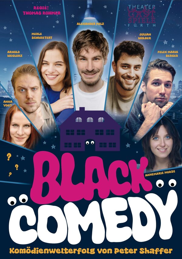 Bild vergr&ouml;&szlig;ern: Theater Black Comedy Plakat